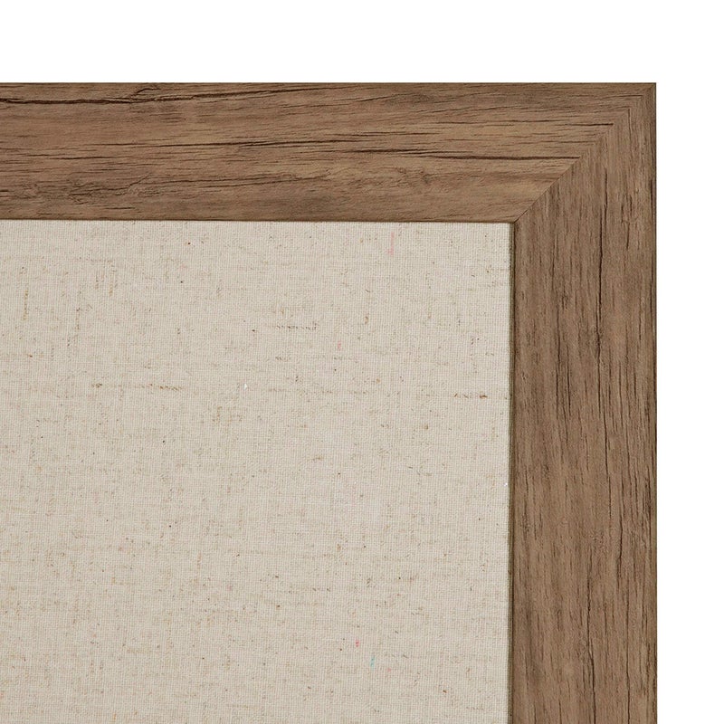 DesignOvation Beatrice Framed Linen Fabric Pinboard, 27x33, Rustic Brown, Decorative Farmhouse Wall Organizer - Image 3